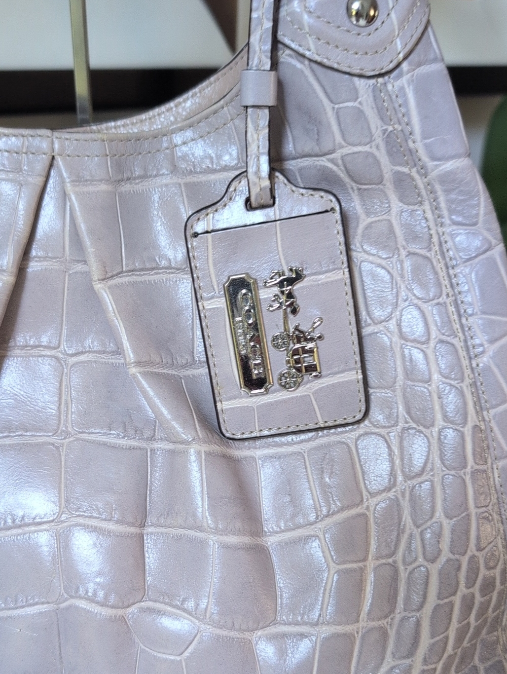 Classic Coach Croc-Embossed Shoulder Bag - limited edition! - Picture 2 of 12